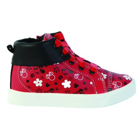Baskets montantes  à lacets  velours T rouge 1 - vertbaudet enfant 