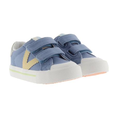 Baskets basses  à scratch Jeans+Melon 3 - vertbaudet enfant 