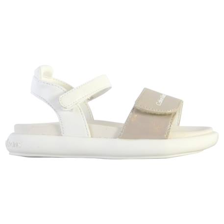 Sandales  à scratch Beige blanc 1 - vertbaudet enfant 