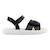 Sandales  à scratch Blanc argent+Noir+Platinium 6 - vertbaudet enfant 