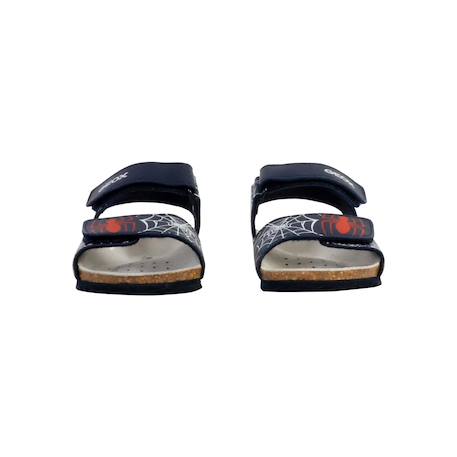 Sandales en cuir  à scratch Navy rouge 5 - vertbaudet enfant 