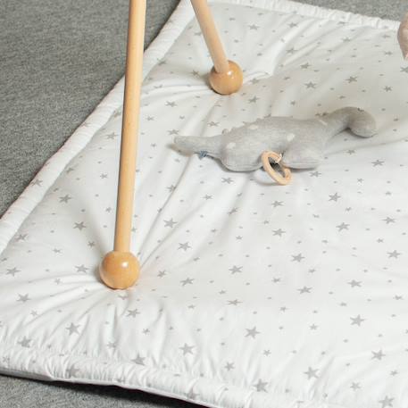 Tapis de parc tapis d'éveil réversible stella Stella, imprimé étoiles blanc, gris 5 - vertbaudet enfant 