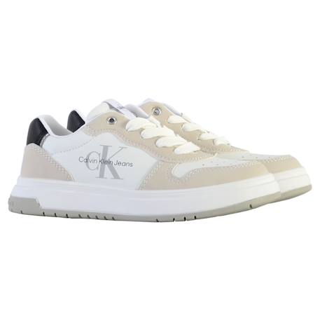 Baskets basses à lacets Blanc beige 3 - vertbaudet enfant 