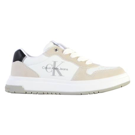 Baskets basses à lacets Blanc beige 1 - vertbaudet enfant 