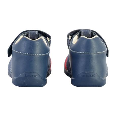 Sandales en cuir  à scratch Marine claire rouge 4 - vertbaudet enfant 