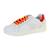 Baskets basses à lacets velours Blanc rouge 2 - vertbaudet enfant 