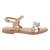 Sandales en cuir  à brides Nude+Tan multi 1 - vertbaudet enfant 