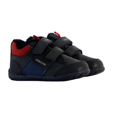 Baskets montantes  à scratch Marine   rouge 3 - vertbaudet enfant 