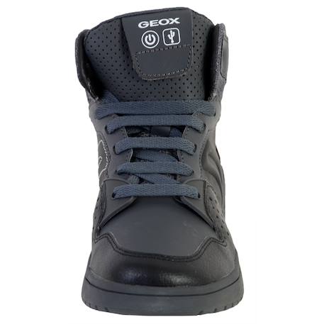 Baskets montantes  à lacets Noir gris foncé 4 - vertbaudet enfant 