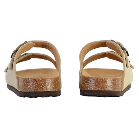 Mules en cuir  à brides Beige+Marron 4 - vertbaudet enfant 