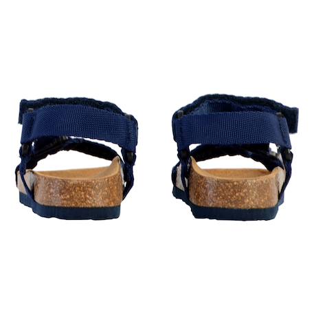 Sandales en cuir  à scratch Bleu marine 4 - vertbaudet enfant 