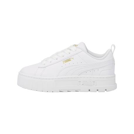 Baskets basses  à lacets Blanc+Blanc or 8 - vertbaudet enfant 