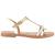 Sandales en cuir  à brides Blanc or 1 - vertbaudet enfant 