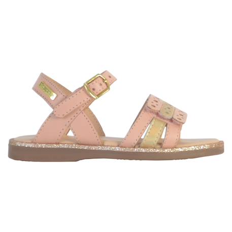 Sandales en cuir  à brides Rose multi 1 - vertbaudet enfant 