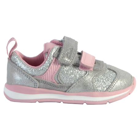 Baskets basses à scratch Argent metallique 1 - vertbaudet enfant 