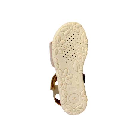 Sandales en cuir  à scratch Or clair 6 - vertbaudet enfant 