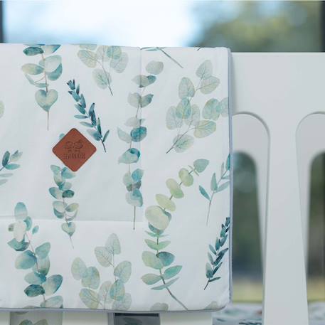 Couverture plaid réversible eucalyptus Eucalyptus, vert, gris 4 - vertbaudet enfant 