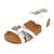 Sandales en cuir  à scratch Blanc multi 2 - vertbaudet enfant 