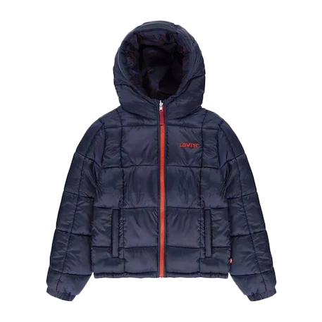 Doudoune   lvb mdwt puffer Bleu+Noir/jaune 1 - vertbaudet enfant 