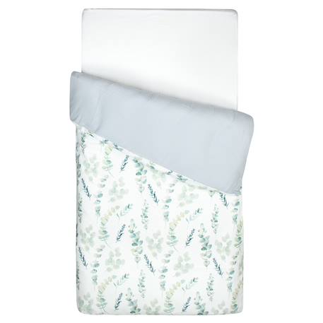 Housse de couette réversible eucalyptus Eucalyptus, vert, gris 3 - vertbaudet enfant 