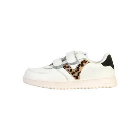 Baskets basses  à scratch Leopard+Petalo+Rose 2 - vertbaudet enfant 