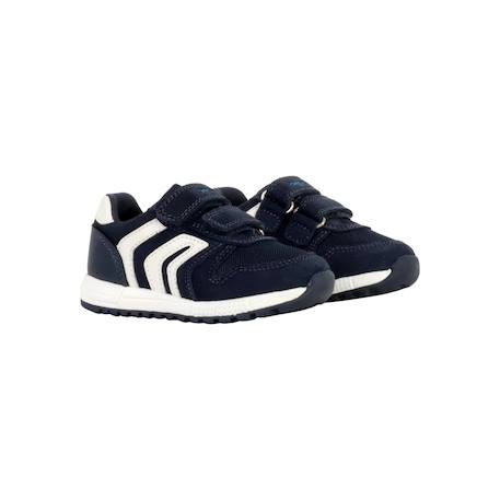Baskets basses  à scratch Marine blanc 3 - vertbaudet enfant 
