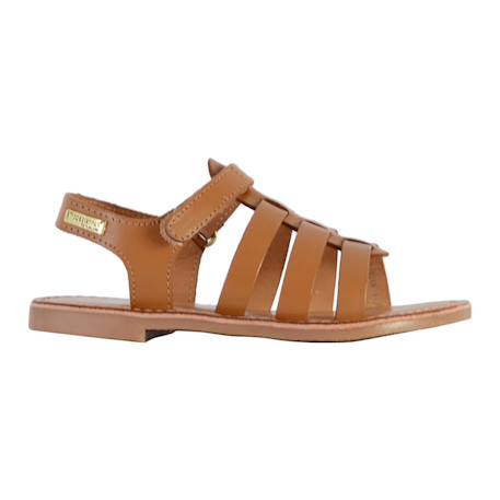 Sandales en cuir  à brides Miel 1 - vertbaudet enfant 