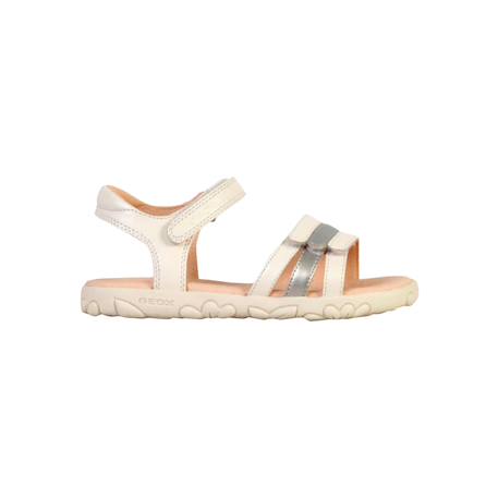 Sandales  à scratch Blanc argent 1 - vertbaudet enfant 