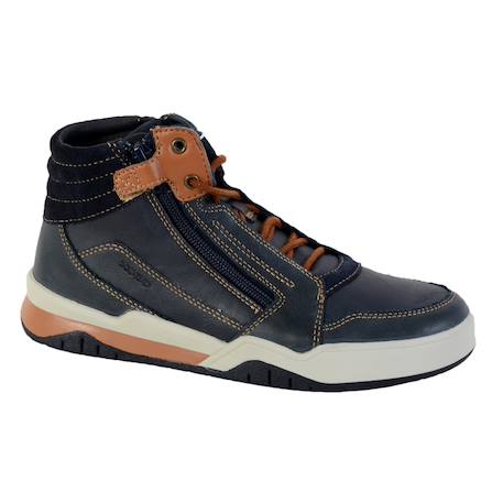 Baskets montantes  à lacets  velours Black avio+Navy lt brown 5 - vertbaudet enfant 