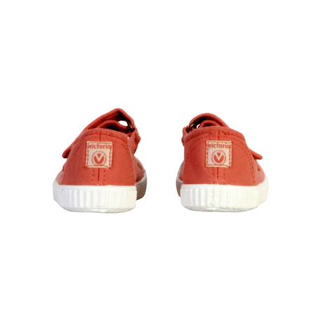 Ballerines enfant confortables à bout rond avec fermeture scratch et semelle plate Nude 4 - vertbaudet enfant 
