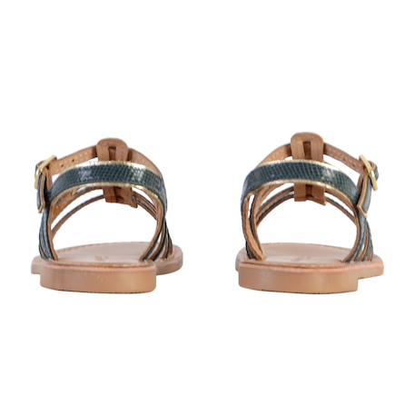 Sandales en cuir  à brides Marine+Tan 4 - vertbaudet enfant 