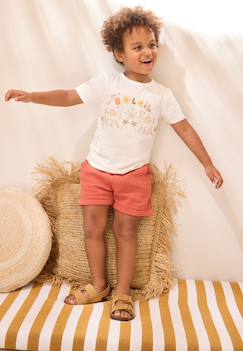 -Ensemble bébé t-shirt et short en gaze de coton liwa