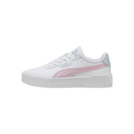 Baskets basses à lacets Blanc rose mauve+Noir lavender alert 2 - vertbaudet enfant 