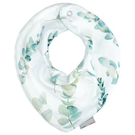 Bavoir bandana en coton eucalyptus Eucalyptus, vert, gris 1 - vertbaudet enfant 