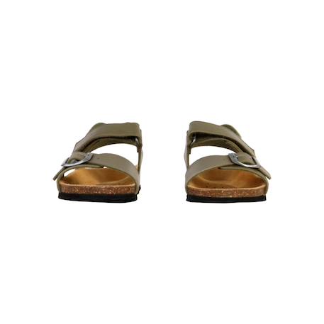 Sandales en cuir  à scratch Gris foncé+Kaki+Marine+Marine rouge+Navy orange sombre 11 - vertbaudet enfant 