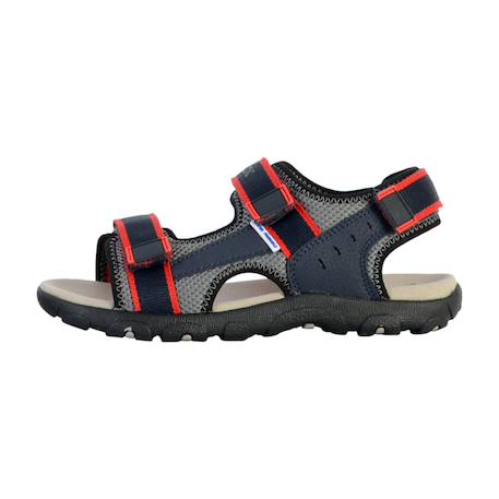 Sandales  velours  à scratch Marine rouge 2 - vertbaudet enfant 