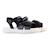 Sandales  à scratch Blanc argent+Noir+Platinium 8 - vertbaudet enfant 