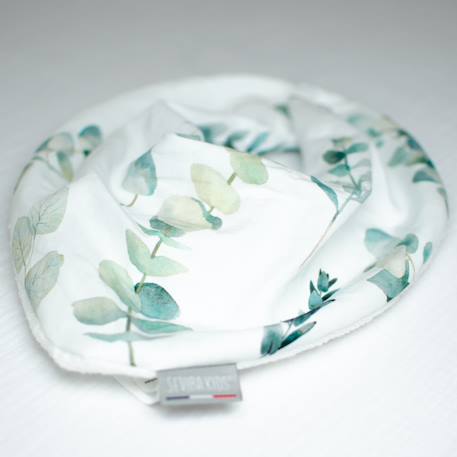 Bavoir bandana en coton eucalyptus Eucalyptus, vert, gris 2 - vertbaudet enfant 