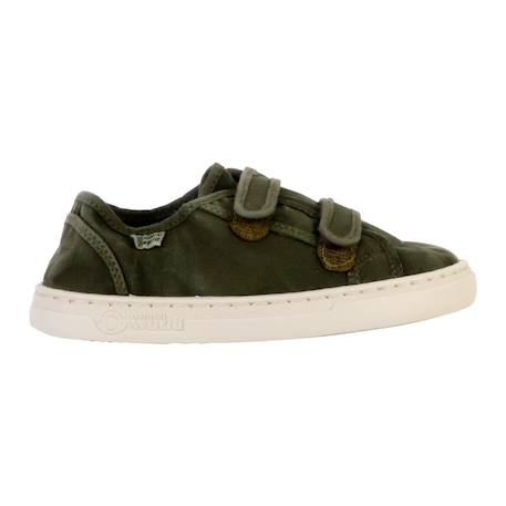 Tennis enfant à scratch Kaki enz+Rose 1 - vertbaudet enfant 