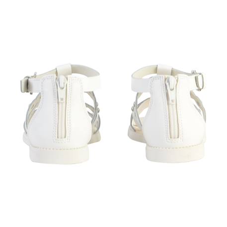 Sandales en cuir à brides Blanc 4 - vertbaudet enfant 