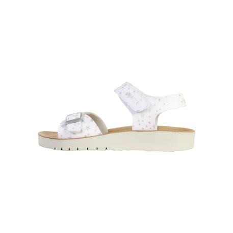 Sandales en cuir  à scratch Blanc+Blanc c1000 2 - vertbaudet enfant 