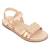 Sandales en cuir  à brides Rose multi 3 - vertbaudet enfant 