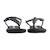 Sandales  à brides Noir noir+Rouge rouge 5 - vertbaudet enfant 