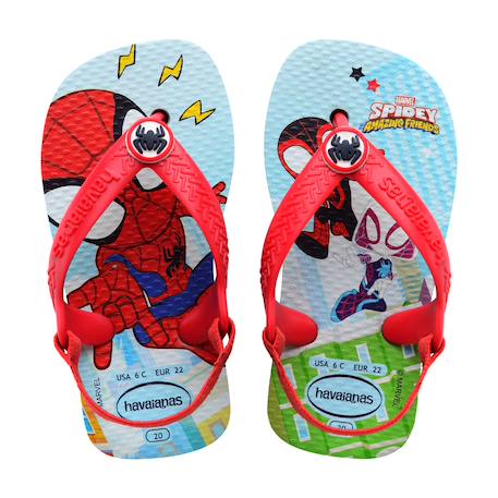 Tongs  à élastiques Bleu rouge 2 - vertbaudet enfant 