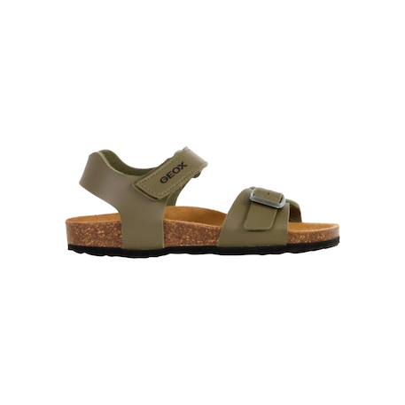 Sandales en cuir  à scratch Gris foncé+Kaki+Marine+Marine rouge+Navy orange sombre 7 - vertbaudet enfant 