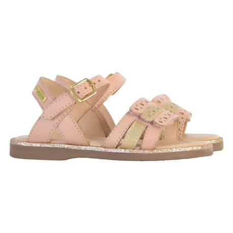 Sandales en cuir  à brides Rose multi 4 - vertbaudet enfant 