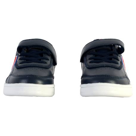 Baskets basses  à scratch Blanc+Blanc - Rouge+Marine 15 - vertbaudet enfant 