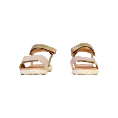 Sandales en cuir  à scratch Or clair 5 - vertbaudet enfant 