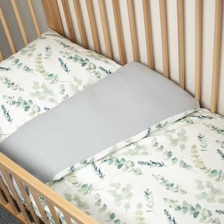 Housse de couette réversible eucalyptus Eucalyptus, vert, gris 2 - vertbaudet enfant 