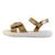 Sandales  à scratch Blanc argent+Noir+Platinium 11 - vertbaudet enfant 